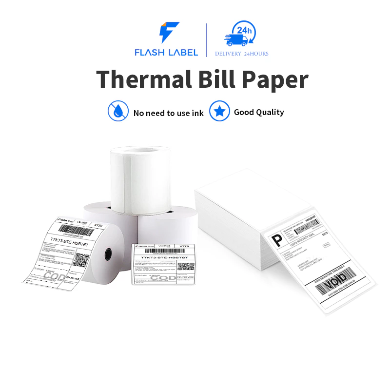 Giấy in nhiệt A6 tệp 500 tờ in đơn TMĐT, tem nhãn vận chuyển, có sẵn lớp keo dính sẵn dùng cho máy in nhiệt